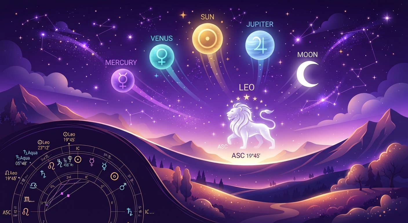 Détail astrologique : Ascendant Bélier : signification, personnalité et style — symboles du zodiaque et cosmos