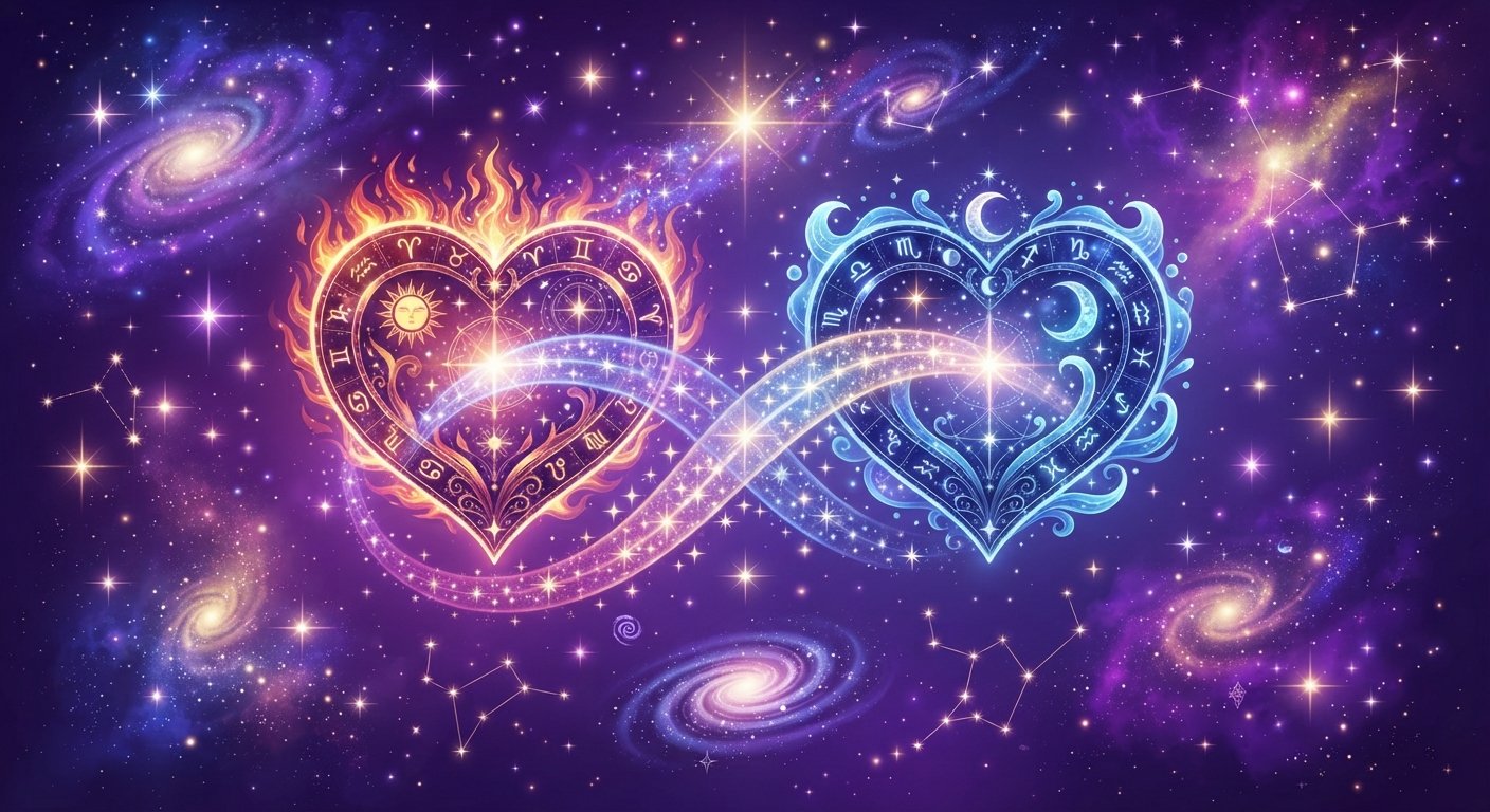 Détail astrologique : Vénus en signes : ton style amoureux selon ton thème natal — symboles du zodiaque et cosmos