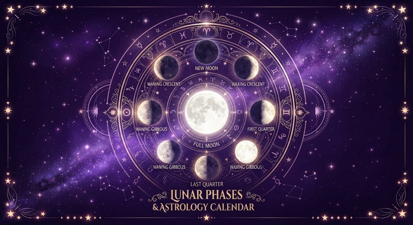 Détail astrologique : Soleil, Lune, Ascendant : quelles différences ? Le guide complet — symboles du zodiaque et cosmos